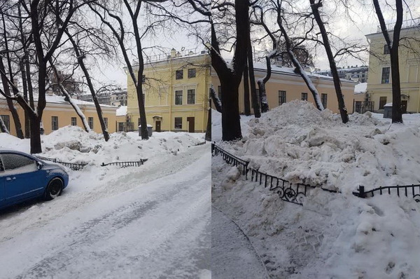 Под снегом не видно: петербуржцы жалуются на открытые люки